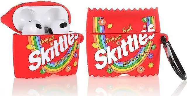 Alt view image 5 of 5 - (3Pack) Case for Airpods 3rd Generation, Silicone Airpods 3 Case Protective Cover with Cute Funny Skin Design, with Keychain (Goldfish+Candy1+Candy2)