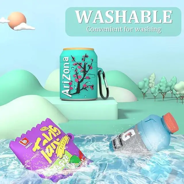 Alt view image 2 of 6 - 3 Pack Cute Case for Airpods Pro 2nd/1st Case, 3D Cartoon Funny Design, Full Protection Soft Silicone Case for Apple Airpods Pro 2nd Generation/Airpods Pro with Keychain for Women Boys Girls