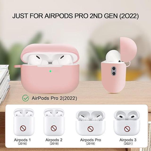 Alt view image 3 of 5 - Case for Airpods Pro 2nd Generation Women, Pink Airpod Pro 2 Case with Bling Pumpkin Keychain, Silicone iPod Pro 2 Earbuds Wireless Charging Cases for Apple Airpod Pro 2 Cover Girl White Doll