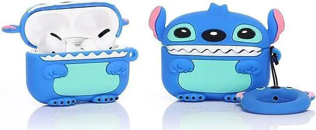 Alt view image 5 of 5 - (3Pack) Case for Airpods Pro, Silicone Airpods Pro Case Protective Cover with Cute Funny Skin Design, with Keychain (Cartoon1+2+3)