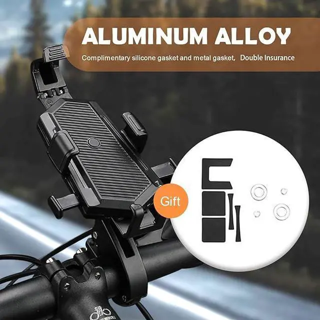Alt view image 3 of 6 - KEXIKELE Motorcycle Phone Mount,Aluminum Alloy Bike Phone Mount, Bike Phone Holder for 6.0in - 8in Cellphone,Adjustable in All Directions 360 Handlebar Phone Mount.