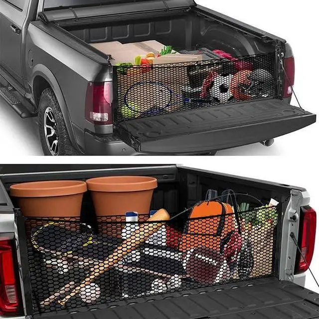 Alt view image 5 of 7 - Truck Bed Cargo Net for Trunk Storage, Storage Mesh, Food Organizer, Truck Cargo Net, Automotive Cargo Net