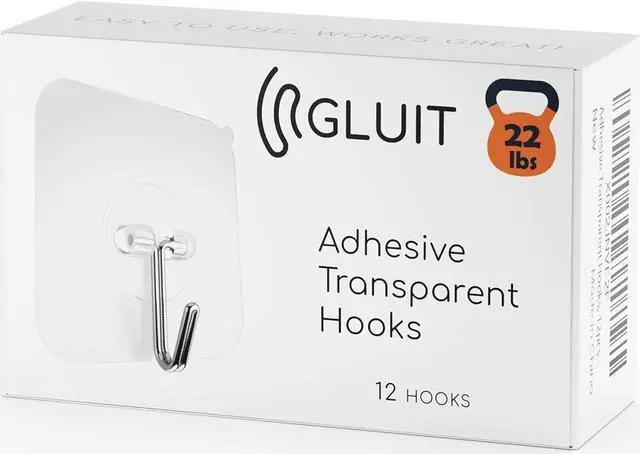 Alt view image 7 of 7 - 22lbs Heavy Duty Waterproof Adhesive Wall Hooks for Home, Office and Outdoor, Pack of 12