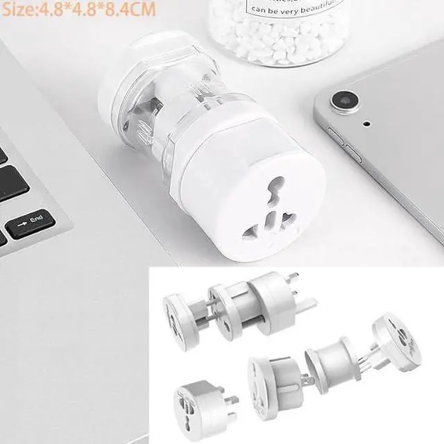 Alt view image 3 of 6 - Travel Adapter, Worldwide 3-in-1 Universal Travel Adapter Wall Charger AC Power Plug Adapter for USA EU UK AUS