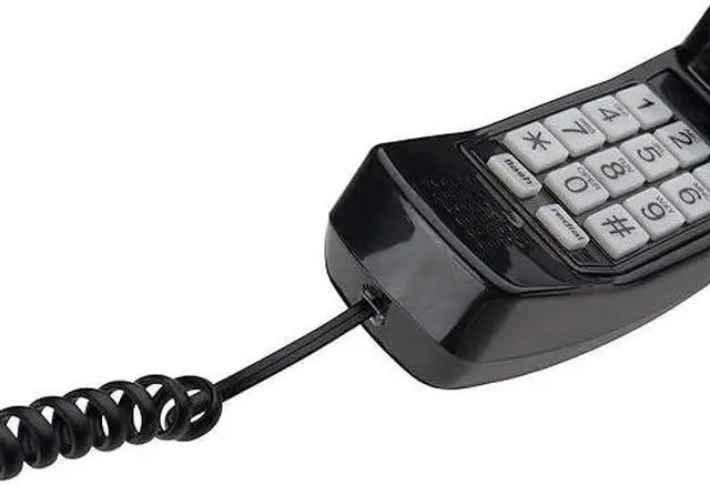 Alt view image 2 of 6 - Phone Cord for Landline Phone  Problem-Free, Telephone Handset Curly Land Line Cord - Easy to Use + Excellent Sound Quality  Phone Cords for Landline in Home or Office (15ft Long) Color: Black