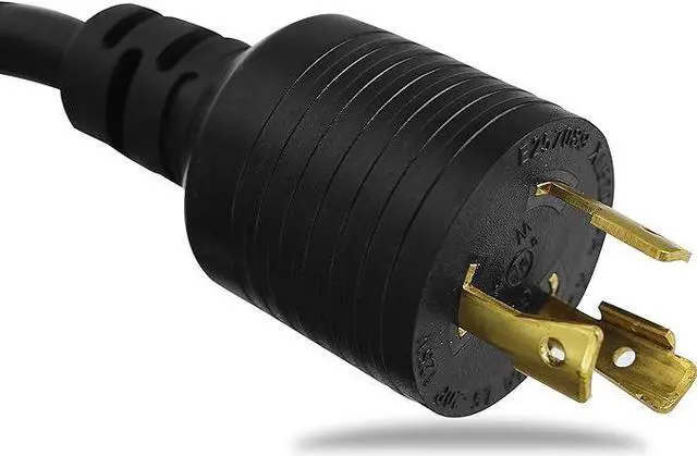 Alt view image 3 of 6 - Generator Extension Cord, Heavy Duty Generator Locking Power Cord,SJTW 12GUAGE Generator 4-Prong, 20 AMP, Black,10FT (L5-20P to L5-20R)