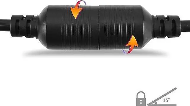 Alt view image 4 of 6 - Generator Extension Cord, Heavy Duty Generator Locking Power Cord,SJTW 12GUAGE Generator 4-Prong, 20 AMP, Black,10FT (L5-20P to L5-20R)