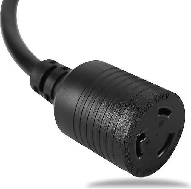 Alt view image 5 of 6 - Generator Extension Cord, Heavy Duty Generator Locking Power Cord,SJTW 12GUAGE Generator 4-Prong, 20 AMP, Black,10FT (L5-20P to L5-20R)