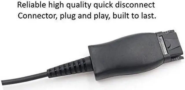 Alt view image 2 of 5 - HIS-1 Quick Connect Disconnect Cable to RJ9 Plug Adapter Replacement QD Release Coil Cord Extension for Plantronic Headsets Compatible with Avaya IP 1608, 1616, 9610, 9620, 9620L, 9620C, 9630, 9630G