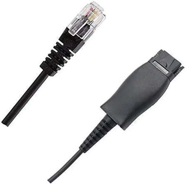 Alt view image 3 of 5 - HIS-1 Quick Connect Disconnect Cable to RJ9 Plug Adapter Replacement QD Release Coil Cord Extension for Plantronic Headsets Compatible with Avaya IP 1608, 1616, 9610, 9620, 9620L, 9620C, 9630, 9630G
