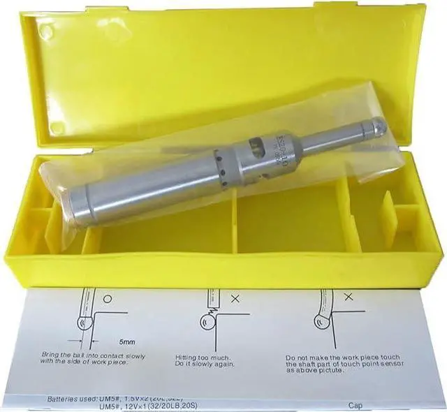 Alt view image 6 of 6 - Electronic Edge Finder Electronic Optical Edge Finder with Precision Touch Point Sensor Beep LED for CNC Lathe