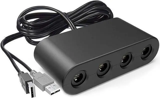 Main image of Adapter for Switch Gamecube Controller Adapter and WII U and PC, Super Smash Bros Gamecube Controller Adapter. Support Turbo and Vibration Features with 180cm Long Cable