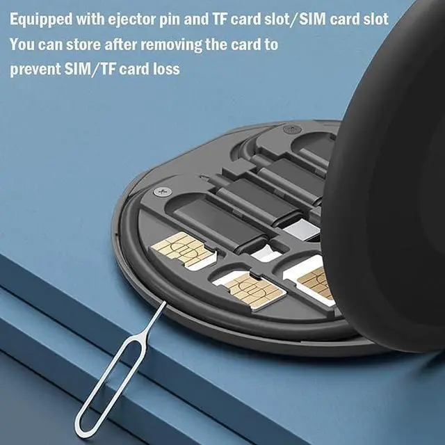 Alt view image 4 of 5 - USB C Adapter OTG Cable Kit, Multi Charging Cable Case Convertor USB C to iOS Device/Type C/Micro/USB A Adapter, Data Transfer Contains Card Slot for Traveling, Use as Phone Holder (Black)