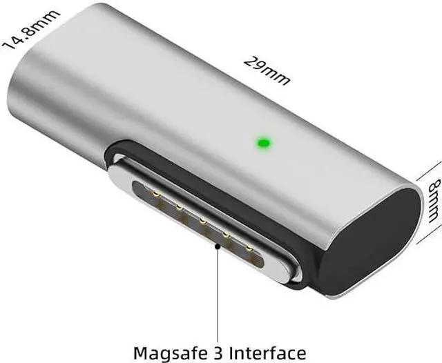 Alt view image 2 of 6 - 140W 90 Degree USB C to Magnetic 3 Charging Adapter Compatible with MacBook Pro 2023 (M2, 14/16 inch), MacBook Air 2022 (M2), MacBook Pro 2021 (M1, 14/16 inch)