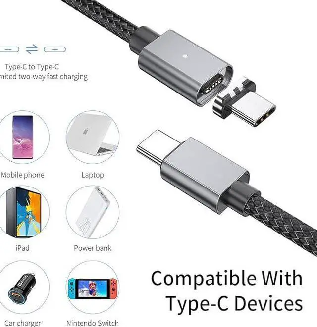 Alt view image 6 of 6 - USB C Magnetic Adapter Plug Part (Device End), USB2.0 5Pins Type C Connector, Support USB PD 120W Quick Charge, Can't Use Alone