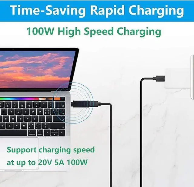 Alt view image 5 of 6 - 100W PD USB Type C Female Input to DC 7.9mm x 5.5mm Power Charging Adapter for T60 T61 T400 T410 T420 T430 T500 T510 T520 T530 X60 Z60 X200 X201 X220(Black 2)(100w-7955a2)
