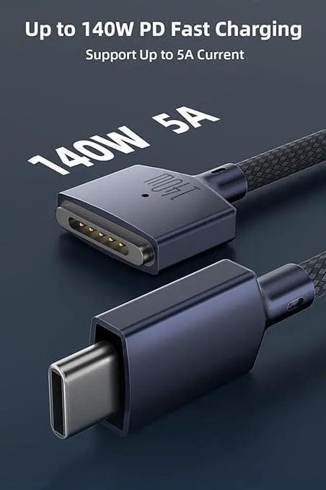 Alt view image 5 of 5 - 140W USB C to Magnetic 3 Charging Cable 6.6ft, Compatible with MacBook Pro 2023 (M2, 14/16 inch), MacBook Air 2022 (M2), MacBook Pro 2021 (M1, 14/16 inch) - Midnight