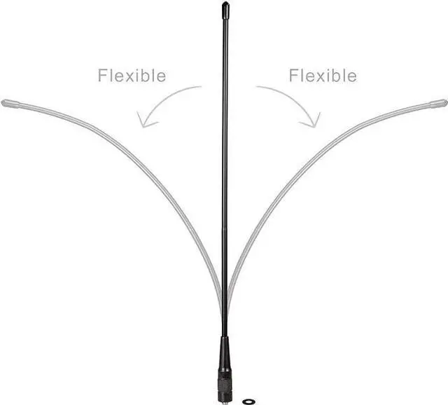 Alt view image 3 of 5 - Dual Band VHF UHF 136-174MHz 400-470MHz Ham Radio Antenna Two Way Radio Antenna Walkie Talkie Flexible Whip Antenna SMA Female for Kenwood Wouxun Baofeng Radios BF-F8HP UV-5R UV-82 BF-888S