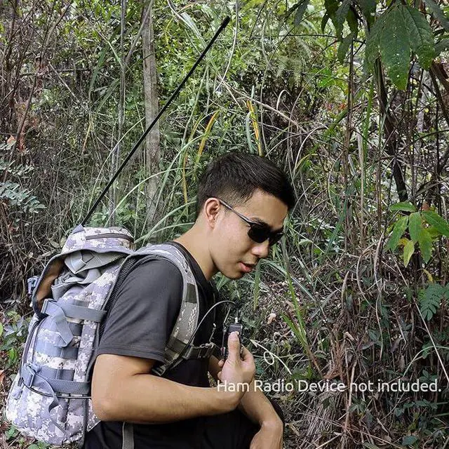 Alt view image 4 of 5 - Dual Band VHF UHF 136-520MHz 31 inch Foldable CS Tactical SMA Female Ham Radio Antenna for Kenwood Wouxun Baofeng BF-F8HP UV-5R UV-82 BF-888S GT-3 Handheld Ham Two Way Radio Walkie Talkie