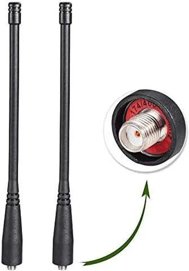Alt view image 2 of 6 - Dual Band VHF UHF 136-174MHz 400-470MHz Ham Radio Antenna Handheld Two Way Radio Walkie Talkie SMA Female Soft Antenna 2-Pack for Kenwood Wouxun Baofeng BF-F8HP UV-5R UV-82 BF-888S GT-3 Radio