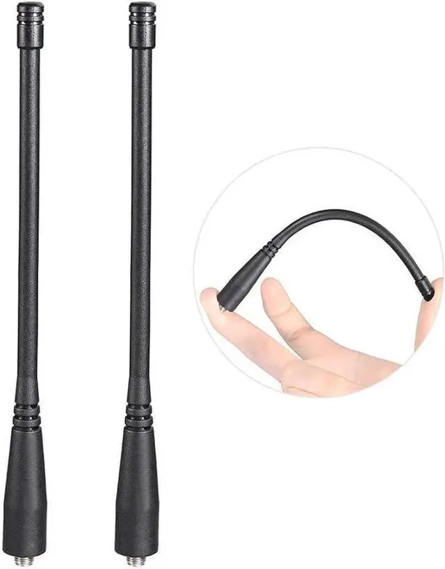 Alt view image 4 of 6 - Dual Band VHF UHF 136-174MHz 400-470MHz Ham Radio Antenna Handheld Two Way Radio Walkie Talkie SMA Female Soft Antenna 2-Pack for Kenwood Wouxun Baofeng BF-F8HP UV-5R UV-82 BF-888S GT-3 Radio