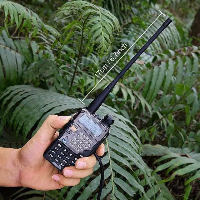 Alt view image 6 of 6 - Dual Band VHF UHF 136-174MHz 400-470MHz Ham Radio Antenna Handheld Two Way Radio Walkie Talkie SMA Female Soft Antenna 2-Pack for Kenwood Wouxun Baofeng BF-F8HP UV-5R UV-82 BF-888S GT-3 Radio