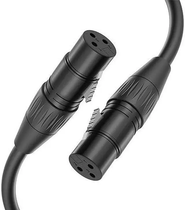 Alt view image 3 of 6 - Female to Female Cable, 3 Pin XLR Female to Female Microphone Mic Cord for Audio and Sound Equipments(5ft/1.5m,1pack)