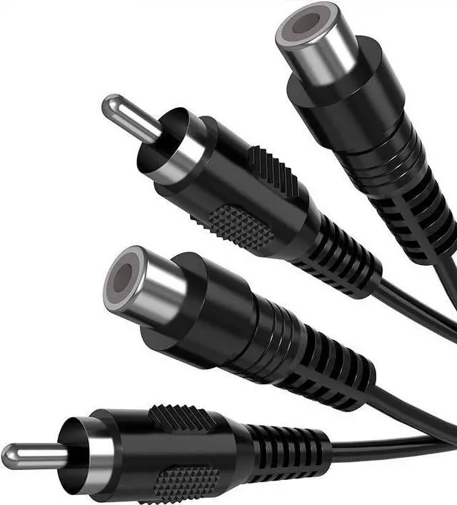 Alt view image 2 of 6 - RCA Extension Cable, 2 Pack 3ft Audio Video RCA Male to Female Cord Ullnosoo for Speaker, Subwoofer, Camera, HDTV, Amplifier
