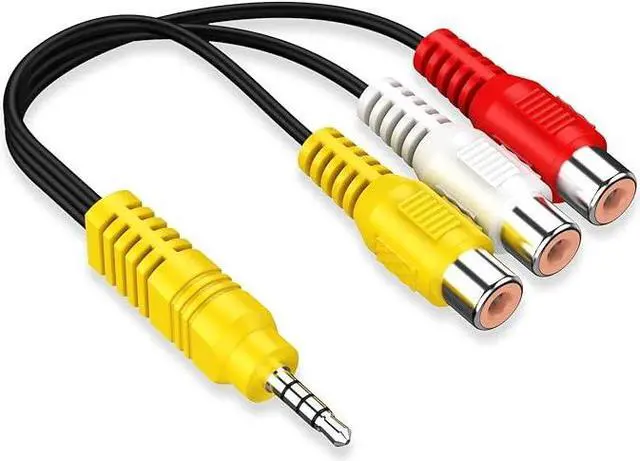 Main image of Video AV Component Adapter Cable Replacement for TCL TV, 3 RCA to AV Input Adapter - 23CM/9in