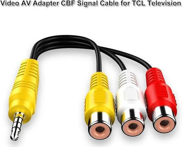 Alt view image 4 of 5 - Video AV Component Adapter Cable Replacement for TCL TV, 3 RCA to AV Input Adapter - 23CM/9in