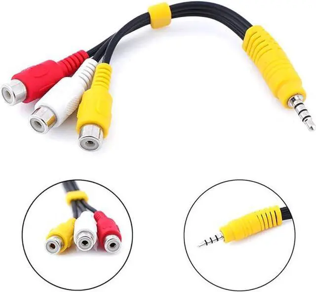 Alt view image 2 of 3 - your yy Replacement for Sony TV Video AV Component Adapter Cable, 3.5mm to 3 RCA AV Input Adapter CBF Signal Sony RCA Conversion Cable for Sony TV - 23CM/9 Inch