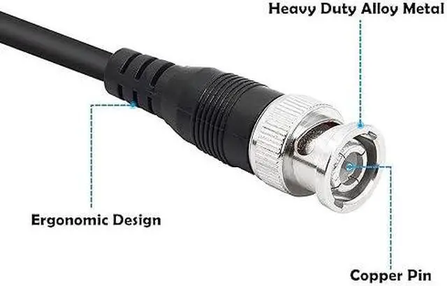 Alt view image 2 of 6 - BNC to RCA Adapter Cable 75 Ohm BNC Male to RCA Male RG59U Coaxial Cable1M/3.3FT
Visit the YACSEJAO Store