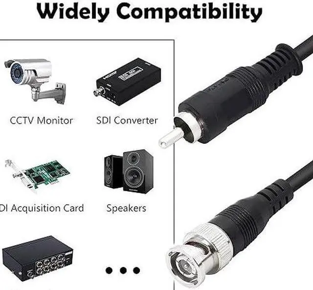 Alt view image 4 of 6 - BNC to RCA Adapter Cable 75 Ohm BNC Male to RCA Male RG59U Coaxial Cable1M/3.3FT
Visit the YACSEJAO Store