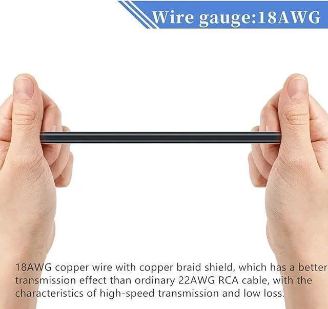 Alt view image 5 of 6 - RCA to Speaker Wire Adapter, 18AWG 2 Pack 3ft RCA Male Plug to Bare Cable Open End, UIInosoo Audio Cable, Red and Black