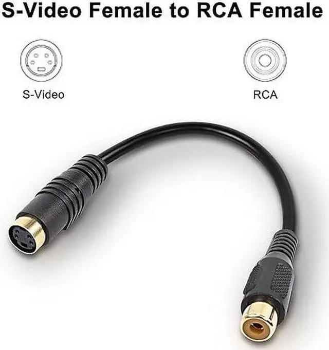 Alt view image 5 of 7 - S-Video to RCA Cable Composite RCA Female to S-Video 4 Pin Mini DIN Terminale Female AV Stereo Audio Video Connector Adapter Extension Cable-2PCS 15CM/5.9Inch