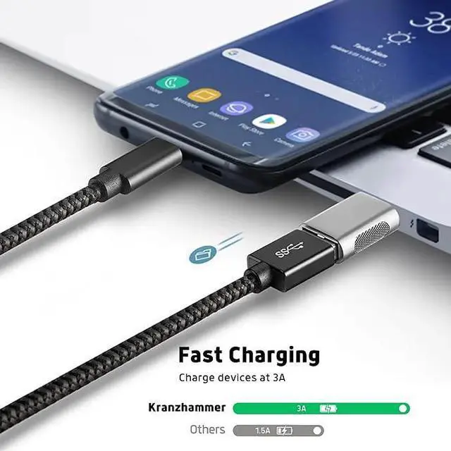 Alt view image 3 of 7 - USB C to USB Adapter Pack of 2 USB to USB3 Female Adapter Compatible with MacBook Pro 2023 iPad Mini 6/Pro MacBook Air and Other Type C or Thunderbolt 4/3 Devices Space Grey