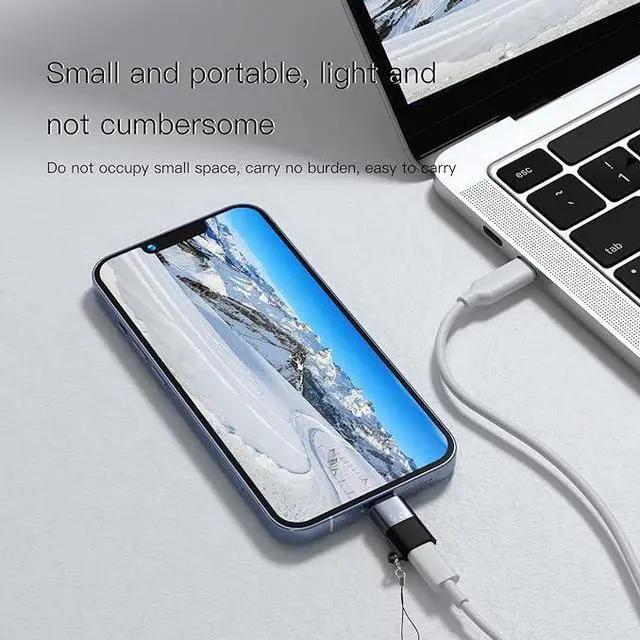 Alt view image 2 of 6 - USB C to Lightning Adapter, iO-S OTG Adapter, Suitable for Connecting Phones, Tablets, USB Flash Drives, Card Readers, mice, and Keyboards