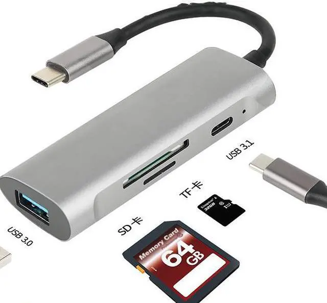 Main image of USB Docking Station, USB C Hub 
type-c TO usb3.0*1+sd/tf+pd*1 Adapter Triple Display USB C Laptop Docking Station Dual Display for MacBook Pro/Air/M1/M2/Mac, USB C Hub for Dell/HP/Lenovo/Surface