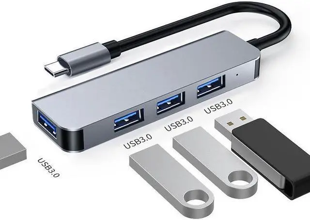 Main image of Multi-function 2013T3 4-in-1 type-c(usb3.0*4) docking station laptop usb extender computer splitter 4-in-1 high speed docking station