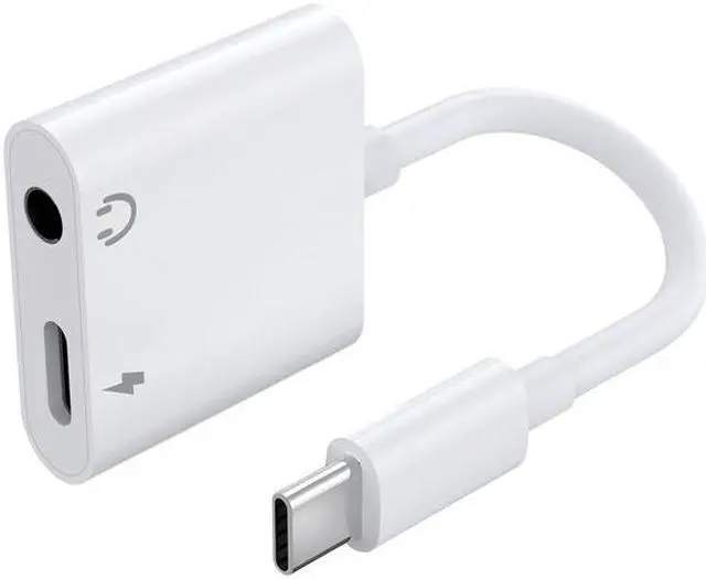 Alt view image 2 of 2 - Suitable for iPhone 15 headphone converter USB Type-c to 3.5mm audio adapter cable charging 2 in 1