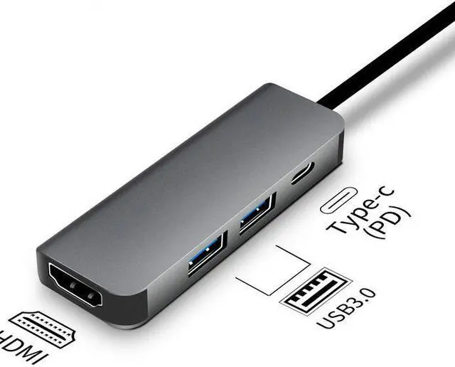 Main image of Type-c hub Docking Station Multi-function 4-in-1 (HDMI+USB3.0*2+PD) docking station usb hub 3.0