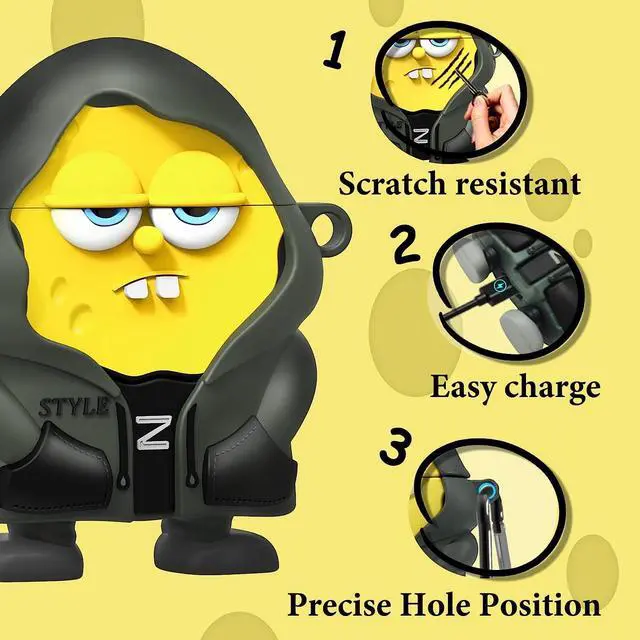 Alt view image 2 of 6 - Cute Cartoon Character Airpods 3rd Generation Case, 3D Funny Anime Airpod Case 3rd Generation, Silicone Airpods 3 Case Cover for Apple AirPod 3rd Generation 2021 with Keychain for Women Men[3 Pack]