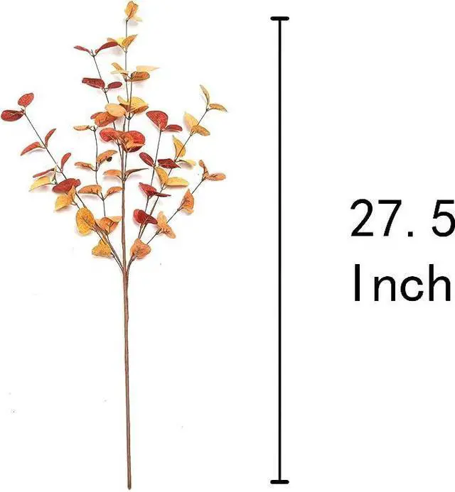 Alt view image 2 of 5 - 6 Pcs Artificial Eucalyptus Stems Fall Decorations with Fall Eucalyptus Leaves Autumn Decorations for Office and Home Artificial Plants for Floral Arrangement