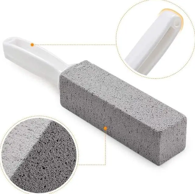 Alt view image 3 of 7 - Cleaning Pumice Stone 2 Pack - Pair of Toilet Cleaner Stones to Remove Tartar and Stains Toilet Brush