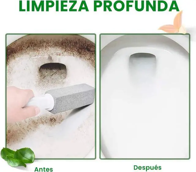 Alt view image 4 of 7 - Cleaning Pumice Stone 2 Pack - Pair of Toilet Cleaner Stones to Remove Tartar and Stains Toilet Brush