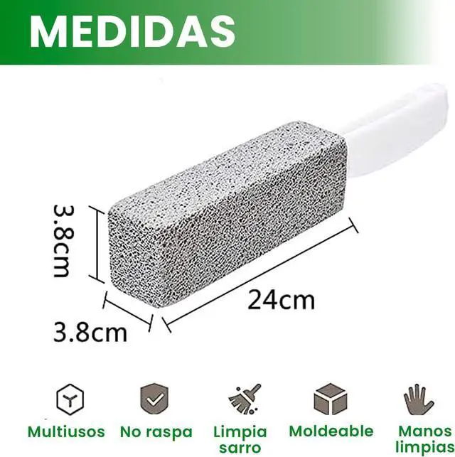 Alt view image 5 of 7 - Cleaning Pumice Stone 2 Pack - Pair of Toilet Cleaner Stones to Remove Tartar and Stains Toilet Brush