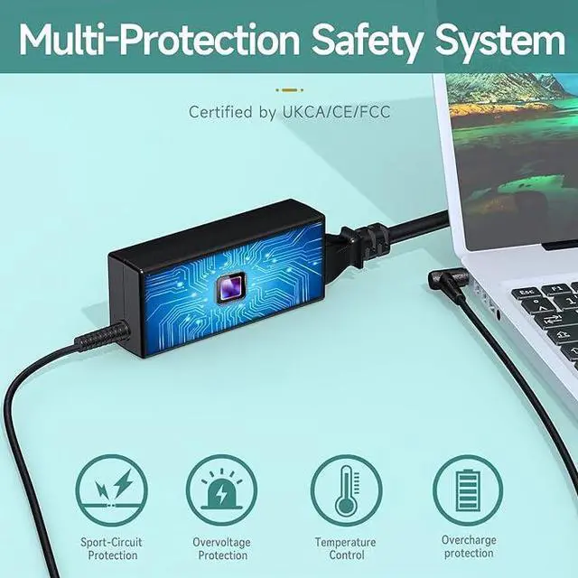 Alt view image 4 of 6 - Laptop Charger for Acer Chromebook CB3-431 CB3-532 15 CB3-131 C720 PA-1450-26 N15Q8 N15Q9 N15Q10 CB3-111 CB3-531 CB5-132T CB5-311 CB5-571 C720P C738T C740 C810 C910 13 11 11R Power-Supply-Cord