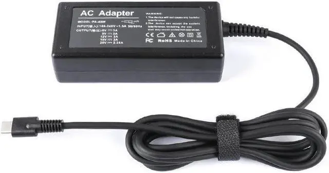 Alt view image 5 of 5 - Universal Charger USB C for Hp 65W 45W USB-C Laptop Charger,Replacement for Lenovo Thinkpad/Yoga,Dell Chromebook 3100,Latitude 5420,Asus,Samsung,Acer,Google Series Type C Power Adapter Cord