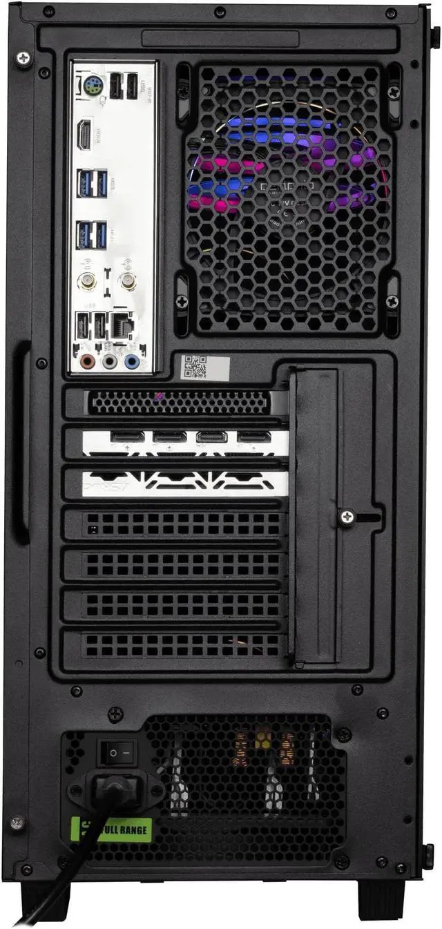 Alt view image 6 of 6 - Periphio Firestorm Prebuilt Gaming PC | AMD Ryzen 5 5600X (4.6GHz Turbo) | AMD Radeon RX 6600 (8GB) | 1TB M.2 NVMe SSD | 16GB DDR4 RGB RAM | 240mm AIO Liquid Cooler | Windows 11 | WiFi + BT