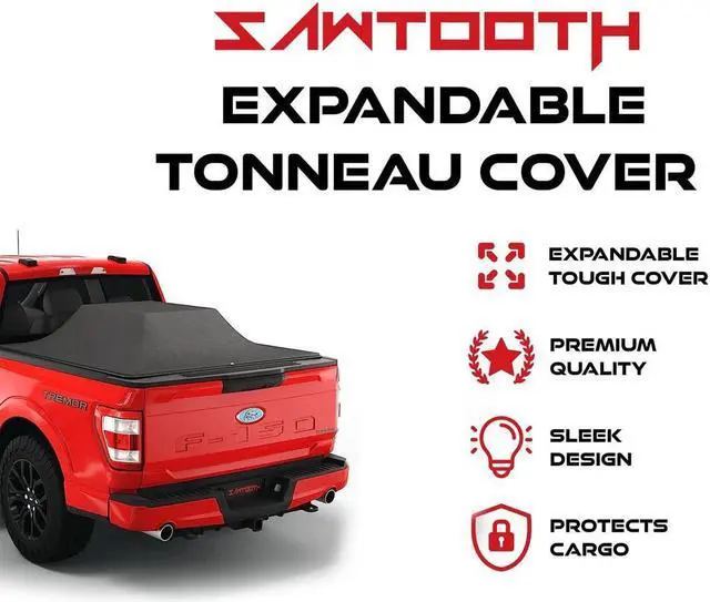 Alt view image 6 of 7 - Sawtooth Expandable Tonneau Cover | Truck Bed Cover | Compatible with 2022-Present Toyota Tundra (6-6 Bed)